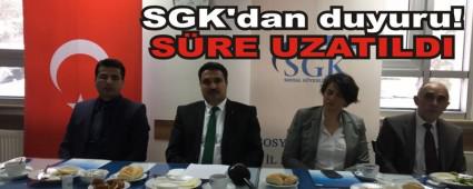 SGK\'dan duyuru!