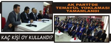 AK PART'DE TEMAYL YOKLAMASI TAMAMLANDI