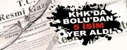 KHK\'DA BOLU'DAN 5 SM YER ALDI