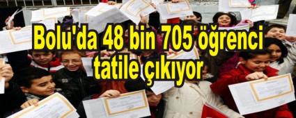Bolu'da 48 bin 705 renci tatile kyor