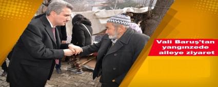 Vali Baru'tan yangnzede aileye ziyaret