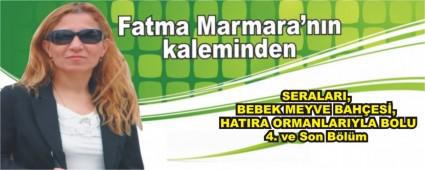 SERALARI, BEBEK MEYVE BAHES, HATIRA ORMANLARIYLA BOLU  4. ve Son Blm