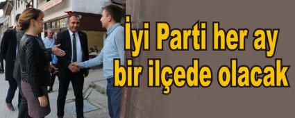 yi Parti her ay bir ilede olacak