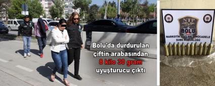 Kar kocann arabasndan 8 kilo 30 gram uyuturucu kt