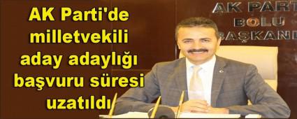 AK Parti\'de milletvekili aday adayl bavuru sresi uzatld