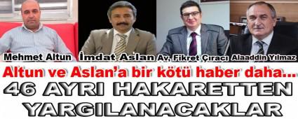 Altun ve Aslan'a bir kt haber daha