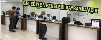 Belediye vezneleri bayramda ak