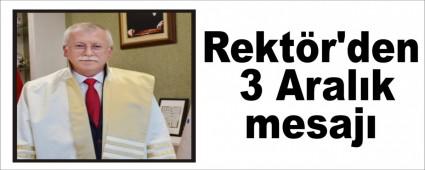 Rektr'den 3 Aralk mesaj