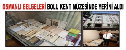 OSMANLI BELGELER BOLU KENT MZESNDE YERN ALDI
