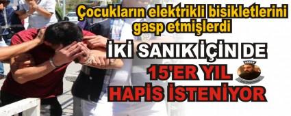 ocuklarn elektrikli bisikletlerini gasp etmilerdi