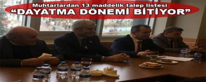 Muhtarlardan 13 maddelik talep listesi