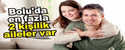 Bolu'da en fazla 2 kiilik aileler var