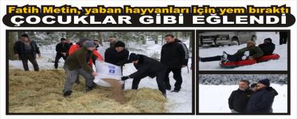 Fatih Metin, yaban hayvanlar iin yem brakt