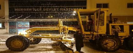 Mengen geceyi karla mcadele ile geirdi