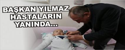 BAKAN YILMAZ HASTALARIN YANINDA