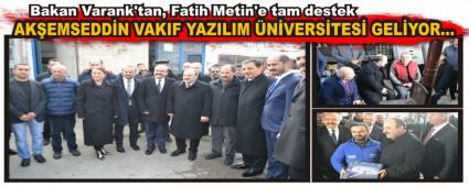 Bakan Varank'tan, Fatih Metin'e tam destek