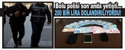 Bolu polisi son anda yetiti...