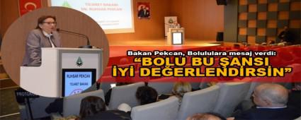 Bakan Pekcan, Bolululara mesaj verdi: