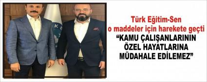 Trk Eitim-Sen o maddeler iin harekete geti