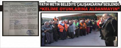 FATH METN BELEDYE ALIANLARINA SESLEND