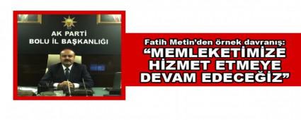 Fatih Metin\'den rnek davran
