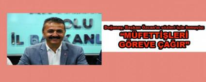 Doanay, Bakan zcan\'n szleri iin konutu: