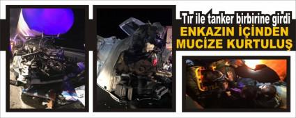 Tr ile tanker birbirine girdi