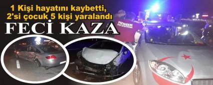 1 Kii hayatn kaybetti, 2\'si ocuk 5 kii yaraland