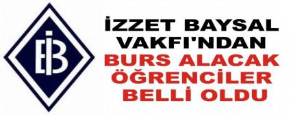 ZZET BAYSAL VAKFI\'NDAN BURS ALACAK RENCLER BELL OLDU