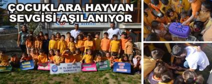 OCUKLARA HAYVAN SEVGS AILANIYOR