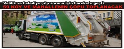 Valilik ve belediye p sorunu iin harekete geti