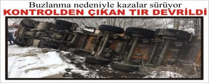 Buzlanma nedeniyle kazalar sryor