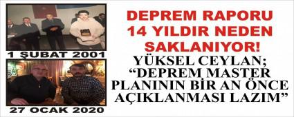 DEPREM RAPORU 14 YILDIR NEDEN SAKLANIYOR!