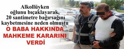 Alkollyken olunu baklayarak, 20 santimetre barsan kaybetmesine neden olmutu