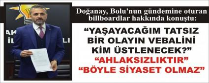 Doanay, Bolu\'nun gndemine oturan billboardlar hakknda konutu