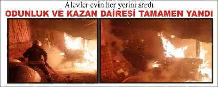 Alevler evin her yerini sard