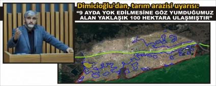 Dimiciolu\'dan, tarm arazisi uyars