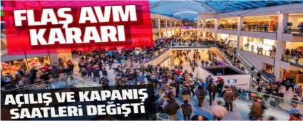 Koronavirs nlemleri AVM\'lerin al ve kapan saatleri deiti