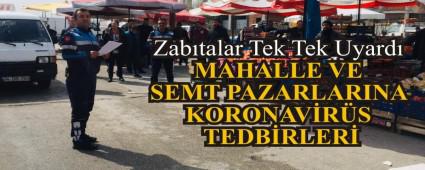 MAHALLE VE SEMT PAZARLARINA KORONAVRS TEDBRLER
