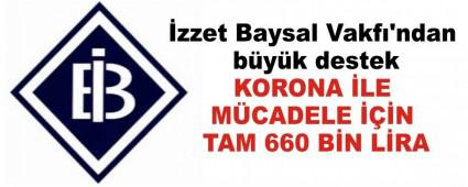 zzet Baysal Vakf\'ndan byk destek