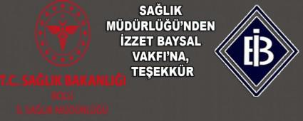 SALIK MDRL\'NDEN ZZET BAYSAL VAKFI\'NA, TEEKKR