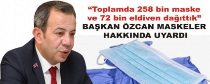Toplamda 258 bin maske ve 72 bin eldiven dattk