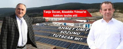 Tanju zcan, Alaaddin Ylmaz\'n hakkn teslim etti