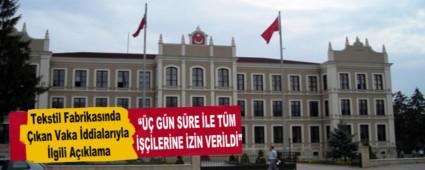Tekstil Fabrikasnda kan Vaka ddialaryla lgili Aklama