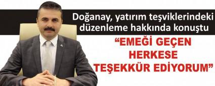 Doanay, yatrm teviklerindeki dzenleme hakknda konutu