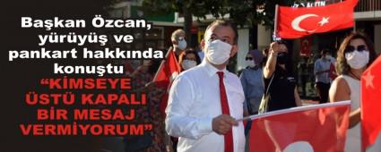 Bakan zcan, yry ve pankart hakknda konutu