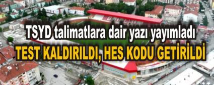 TEST KALDIRILDI, HES KODU GETRLD