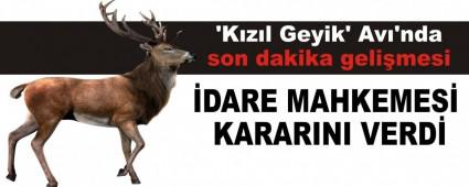 \'Kzl Geyik\' Av\'nda son dakika gelimesi