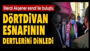 Meral Akener esnaf ile bulutu