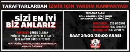 TARAFTARLARDAN ZMR N YARDIM KAMPANYASI